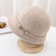 
Techima felt hat mother autumn and winter new pot hat retro wool British warm fashion equestrian ladies elegant top hat shallow coffee