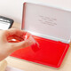 Deli square quick dry printing platform instant dry printing platform transparent shell rubber stamp seal oil special seal financial office supplies Metal shell instant dry printing platform-large size 9893
