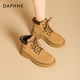 达芙妮（DAPHNE）官方 大黄马丁靴女2024新款秋冬厚底马丁靴经典百搭大黄靴子女 骆驼棕【百搭爆款】 37