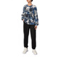 Kenzo Takada (Kenzo) Bloc de couleur gris bleu féminin Tie Tie Dye Coton Tiger Head Pullover FC5 2PU693 3TE 62 M Cadeau pour filles