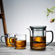 Mesni teapot glass teapot tea water separation thickened tropical filter tea set office household tea dispenser tea maker 320ml mok cup