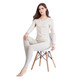 AB Sous-vêtements pour femmes Suit chaud rond Round Coton Stretch Coton Couleur confortable Couleurs tissées à rayures Slim Automne et pantalon R841 Strip de couleur violette claire 3xl (175/105)