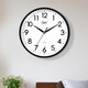 Compas wall clock living room simple silent living room quartz clock wall clock c2866 black 30.5cm diameter