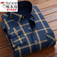Woodpecker (TUCANO) men's warm shirt with velvet thickened plaid long-sleeved shirt casual trend middle-aged and elderly father-father suit (2 pieces) HB622+HB677 plus velvet 4XL suitable for 180 Jin [Jin equals 0.5 kg] - 200 Jin [Jin equals 0.5 kg]