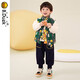 B.Duck little yellow duck children's clothing boys' down vest children's winter clothing new baby warm vest jacket dark green 90 cm