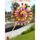 Kindertag Kleine Windmühle Große Pailletten Sonnenblumen Windmühle Kinderspielzeug im Freien Sportplastik bunte Sechsrad Windmühle (fünf Starts