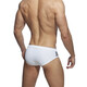 UXH泳裤三角男防尴尬低腰带护垫男士海边游泳衣潮男时尚低腰沙滩男生 白色 L