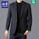 培蒙羊毛西装外套男士秋冬季2025新款高端毛呢单西礼服商务休闲西服男 216藏青色 185【161-175斤】