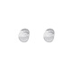 Lnieer S999 pure silver brushed geometric stud earrings for women, cold style earrings, light luxury niche design, simple ear bone studs, brushed geometric ear studs, 999 pure silver