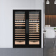 DBERLAN Embraco frequency conversion air-cooled embedded red wine cabinet constant temperature wine cabinet wine cabinet tea beverage refrigerator independent embedded dual-use high configuration level 1 energy efficiency JC318 gray glass-frequency conversion dual temperature 109 bottles