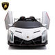 Xiaoyingxing [Lamborghini autorizado] Los juguetes de automóvil de automóviles de cuatro ruedas para el automóvil remoto de las cuatro ruedas para niños pueden sentarse en los niños y bebés, los neumáticos suaves de las cuatro ruedas [negro] asiento de cuero de control remoto