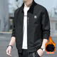 BMXP light luxury high-end brand jacket men's autumn and winter casual trendy fashion stand-up collar handsome versatile top Y Zhong JK-black plus velvet XL 125-140Jin Jin equals 0.5 kg