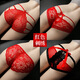 Catman (Miiow) 2024 neues Modelljahr von Zodiac Full Red Sexy Lace Hollow atmungsablöschbar hoch elastische weiche bequeme Frauen-Slips 4 Stücke Rot 922+Blau 704+rot 983+rot 562 m Größe (80-110jin [Jin gleich 0,5 kg]))