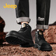 Jeep Jeep Martin Boots Herrenschuhe Frühlings- und Sommerleder mit mittleren Briten im britischen Stil-Trainingsstiefel schwarz 41