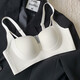 Aimu Autumn and Summer Underwear Women's Thin Tube Top Seamless Wireless Pull-up Anti-sagging Half Cup Push-up Bra White Bra L 36/80ABC Suitable (115-125Jin Jin equals 0.5kg)
