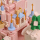 Zhegao kreative Geschenke Geschenke Geschenke Trendy Toys Desktop Workstation kleine Partikelbaugruppen Bausteine Spielzeug für Männer und Frauen Festival Crystal Christmas Castle [Music Box] 683pcs