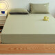 Pure cotton washed cotton fitted sheet single piece 100% cotton dust cover bed sheet mattress protector bed cover spring and autumn matcha green 120cmx200cm single fitted sheet + pillowcase pair