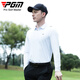 PGM Golf-Kleidung Herren Langsamtes T-Shirt Ice Seide Sleeve Laser Panzer Sommer Sport Top Polo-Hemd YF681-Weiß [Top] [Ice Seide] L.