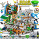 My World Lego Building Block Assembly Toys Boy 6-12 Jahre altes Puzzle Mechanismus Höhle Kindergeschenke Mädchen [Promotion] Twilight Forest 3888 Partikel [Flasche]