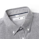 Dances with Wolves 100% cotton light business casual men's long-sleeved shirt light formal 015 dark gray 180