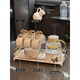 
Chuangjingyi chooses high-quality light luxury teapot Qipai high-value afternoon tea set style exquisite glass fruit flower candle plus high-value tea set 9-piece set [691] gift box set