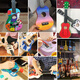 
Test 68 assembled ukulele DIY small guitar handmade homemade material package painted hand-drawn drawing doodle wood 23 inches round-set three 21 inches