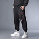 NanYUQIU) Large size casual pants for men with fat plus size loose sports casual pants for spring and summer fat guy tying pants trendy fat man 200 72152 4XL Recommended 200-220Jin [Jin equals 0.5 kg]