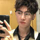Boshide myopia glasses, anti-blue light glasses, ultra-light half-frame radiation-proof glasses, black silver frame, anti-blue light glasses, no prescription