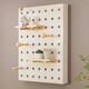 Lin's boy cream hole board electric meter box decorative painting without punching restaurant rack to block distribution box hanging painting 2024 new style Nordic style white horizontal style 60*40 (accommodates 52*32)