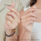 Chow Sang Sang prime ring with bare face and live mouth loach back gold ring pure gold open ring couple wedding ring 09141R 4.29 grams (including labor cost 100 yuan)