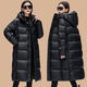 Markyinxiang Black Gold Long Men and Women Même veste super épaisse 2025 Hiver nord-est de la veste coréenne Veste à capuche lâche DH9276 Black L 120-140Jin [Jin est égal à 0,5 kg]