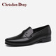 Chrisdien Deny imported men's shoes, calfskin lace-up formal shoes, business leather shoes, commuter derby shoes, black GAG9201N1J 42 (260mm)