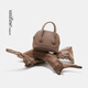 UNIFINE shell bag head layer cowhide frog bag one shoulder crossbody bag original design women's handbag birthday gift milkshake white
