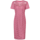Ma Tiannu Spring and Summer New Pink Embroidered Lace Short Sleeve Dress Gown Hip MTS738DR0 Pink S