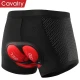 Cavalry cycling underwear shorts cycling clothing male and female silicone cushion breathable quick-drying mountain bike road bike pants seat cushion equipment black XXL size