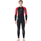 DIVE&SAIL diving suit men's one-piece 3MM thickened warm snorkeling suit surfing suit winter outdoor swimming suit jellyfish suit black red L