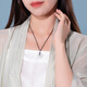 Chow Tai Fook Jade Peace Buckle Jade Pendant Necklace Pendant with Beads and Thin Brown Rope Women's Birthday Gift K65131 K65131