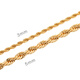 Fat Donglai same style 18k gold twist chain short twist chain gold color K gold necklace for men and women gold 5mm55cm
