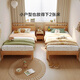 Lins Haus Kinderbett Junge Massivholz Füße Kinderbett Mädchen Prinzessin Bett Einzelbett Nordic Kinderzimmer Möbel Kombination KN4A Board Holz Lotus Weißes Bett + Matratze + Nachttisch *1 1050 mm *2000mm
