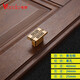VOOOOLO (VOOLO) Manija de puerta del gabinete para el armario Gran rango de armario Cajero de la puerta del gabinete de la puerta del muebles clásicos de bronce clásico y muebles de doble orificio de doble agujero amarillo 6172 orificio único