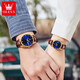 OLEVS Swiss Certified Pare Pare Watch Mechanical Watch Полностью автоматическая водонепроницаемая светящаяся пара Смотрите новогодний подарок для любовника [версия Collector 6629] Коричневая кожаная синяя пара [пожизненная гарантия]