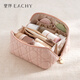 EACHY cosmetic bag for women, high-end portable travel carry-on cosmetic bag, large-capacity cosmetic storage bag - Spring Pink