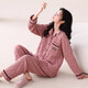芊之雅（QIANZHIYA）冬天空气棉纯棉睡衣女生薄夹棉套装家居服加棉加层保暖中年居家服 YUT-YH683# 女L