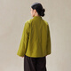 照本堂冬季新款棉衣棉服女国风新中式棉麻保暖上衣W12588 绿衣 S (160/84A)