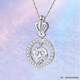 Xie Le Pt950 platinum pendant empty support ladies customized model without main stone without necklace stars holding the moon GFAJP0056BA