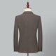 Shanghai-style Haoyu suit men's slim business formal suit three-piece double-breasted lapel collar groomsmen suit groom's suit 8935 dark khaki (suit + vest + trousers) XL (175)