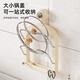 Youqin suction cup pot lid rack wall-mounted kitchen multi-functional storage shelf with hook chopping board placer milk white + sausage mouth sticker suction cup double hook