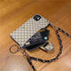 
Tongrubi trendy brand wallet Apple 14 mobile phone case 13promax chain 12Promax crossbody 11 women xs67/8plus luxury khaki Baccarat card bag chain portable Apple 13