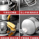Chuangweiyue stainless steel drum with lid commercial soup bucket electric stove large soup pot cooking pot large capacity braised meat bucket household water bucket diameter 35 height 35 capacity about 35L