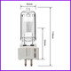 Quartz Spotlight Wolfram Filamentlampe GX9.51000W/2000W Marine Searchlight Bulb 6996P WA Seidenlichtlampe G38 230 V 5000W 300W